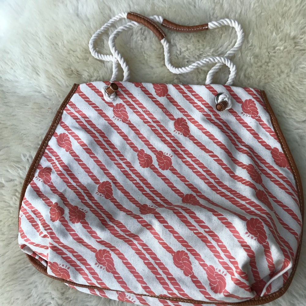Rafe’ New York Canvas Nautical Striped Summer Bag